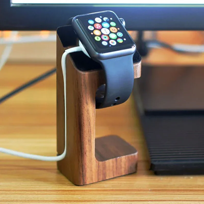 Smartwatch Watch Accessories - Wooden Apple Watch Charger Stand Smartwatch