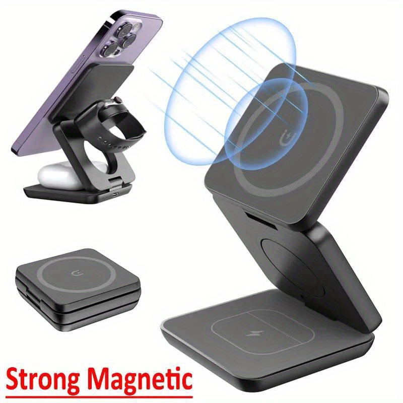 Wireless Charger Watch - Foldable 3 in 1 Fast Wireless