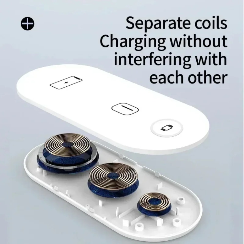 Wireless Charger Watch - 3-in-1 Wireless Charging Pad Fast Charger