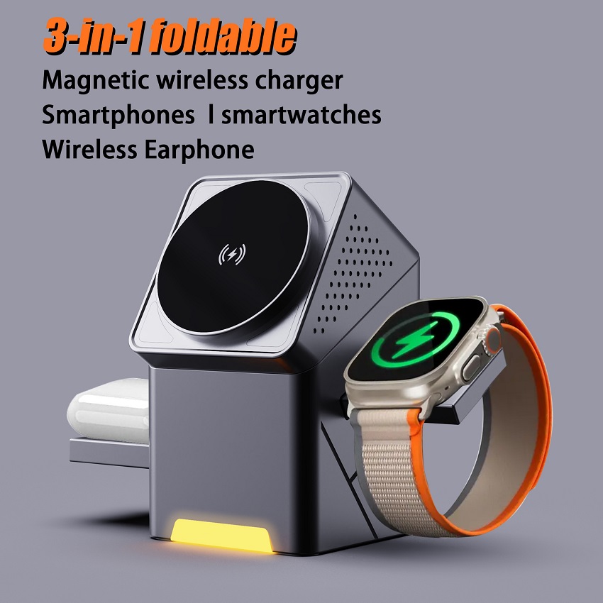 Wireless Charger Watch - 3 in 1 Magnetic Wireless Charger