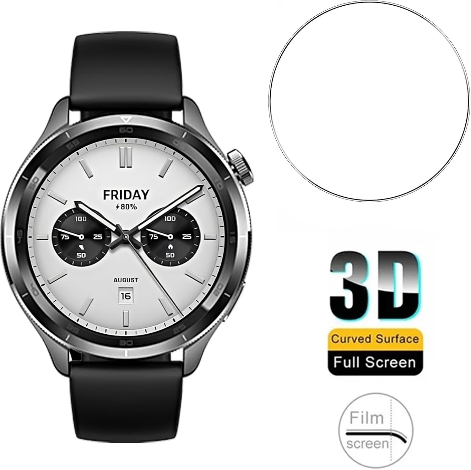 3PCS Tempered Glass Smartwatch - Xiaomi Smartwatch S4 Accessories recension och pris