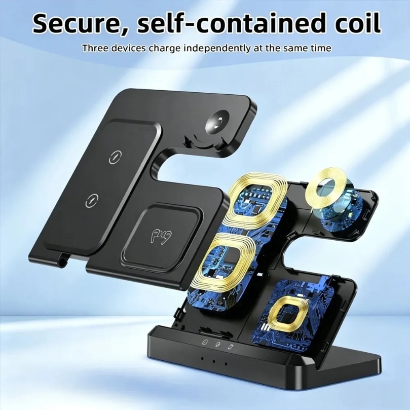3 in 1 Fast Wireless Charger F - Wireless Charger Watch recension och pris