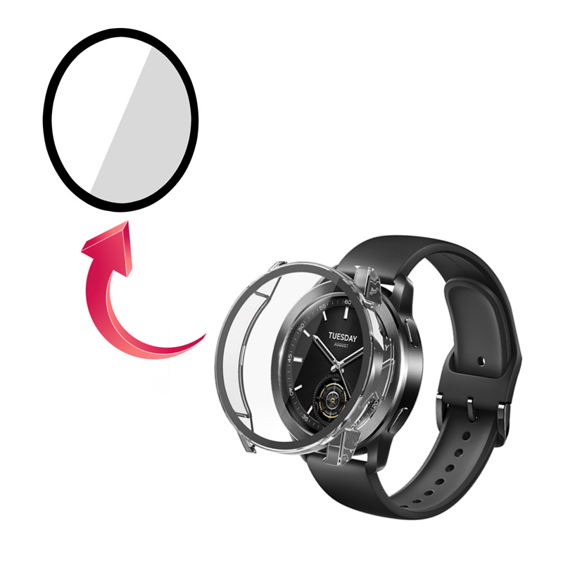 Hard Edge Shell Glass Screen P - Xiaomi Smartwatch S3 Accessories recension och pris