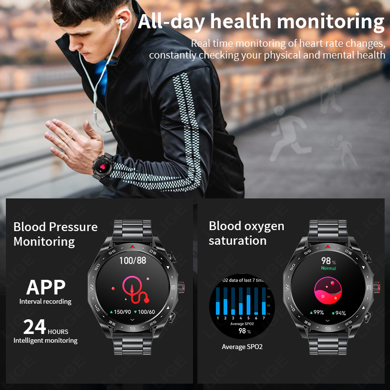 LIGE Smartwatch With Earbuds B - Smartwatch Headset recension och pris