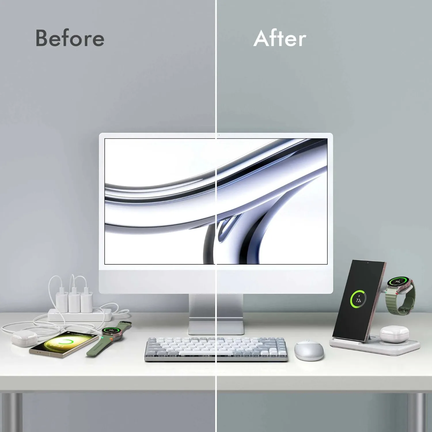 Desktop 3-in-1 Wireless Charge - Wireless Charger Watch recension och pris