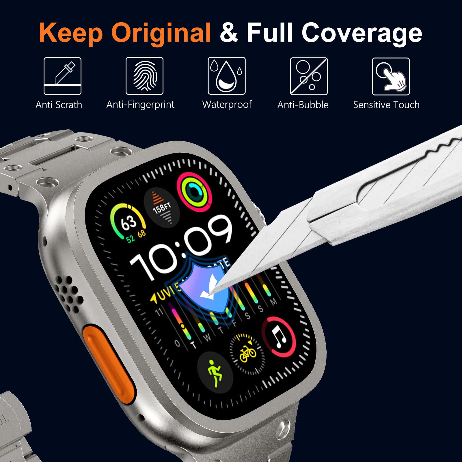 Tempered Glass for Apple Watch - Smartwatch Straps & Accessories recension och pris