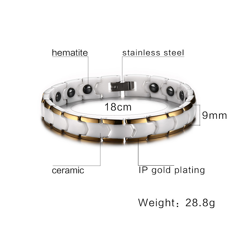 Vinterly Bracelets for Women A - Ceramic Link Bracelet recension och pris