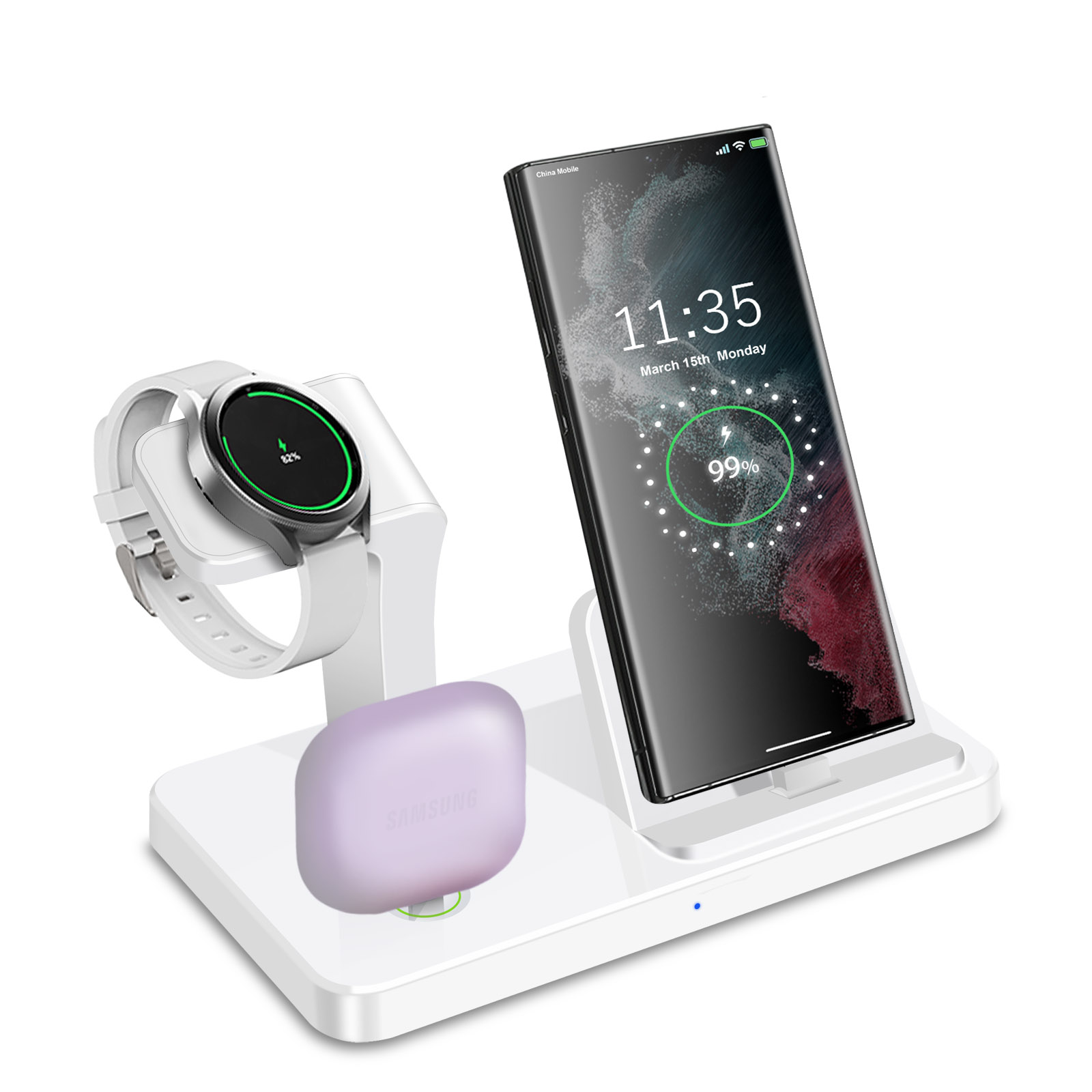 Desk 3 in 1 Type C Port Wirele - Wireless Charger Watch recension och pris