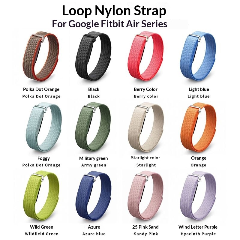 NEW For Google Fitbit Air Nylo - Sport Loop Strap recension och pris