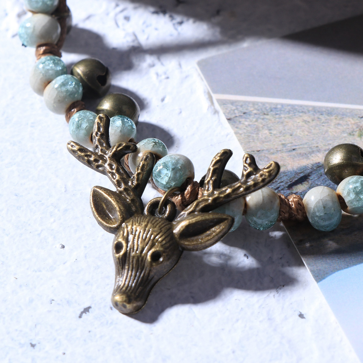 Light Blue Retro Woven Bracele - Ceramic Link Bracelet recension och pris