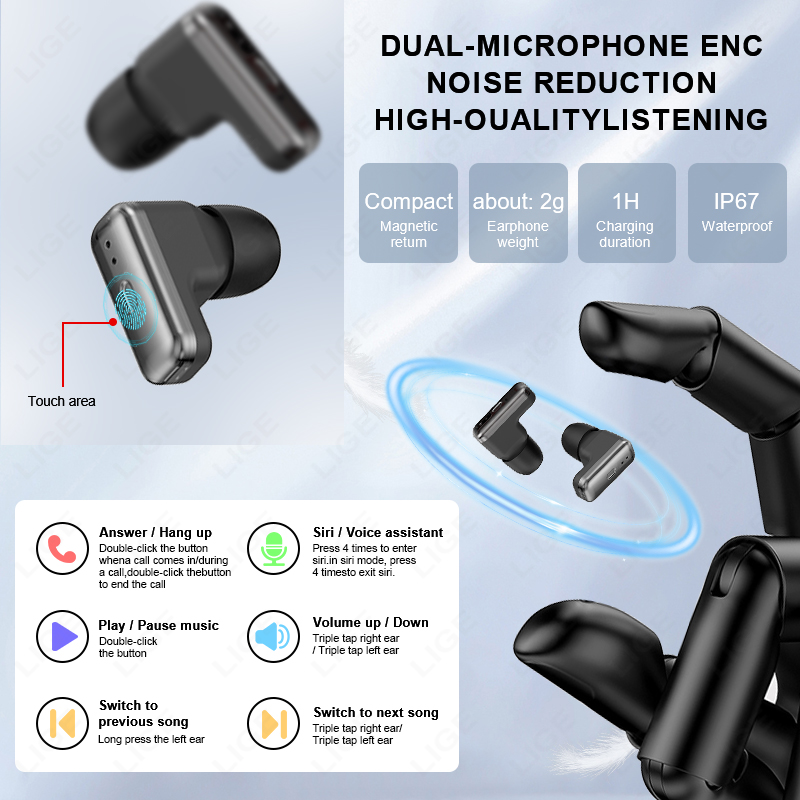 LIGE TWS 2 In 1 Headset Smart  - Smartwatch Headset recension och pris
