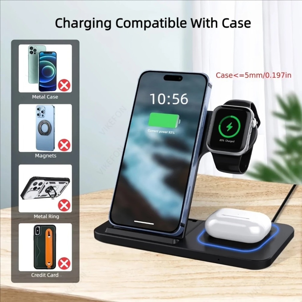 Foldable 3 in 1 Wireless Charg - Wireless Charger Watch recension och pris