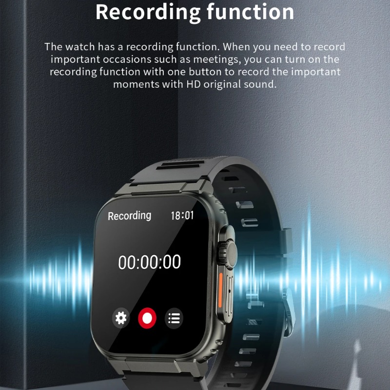 2-in-1 Sports Smart Watch, Bui - Smartwatch Headset recension och pris