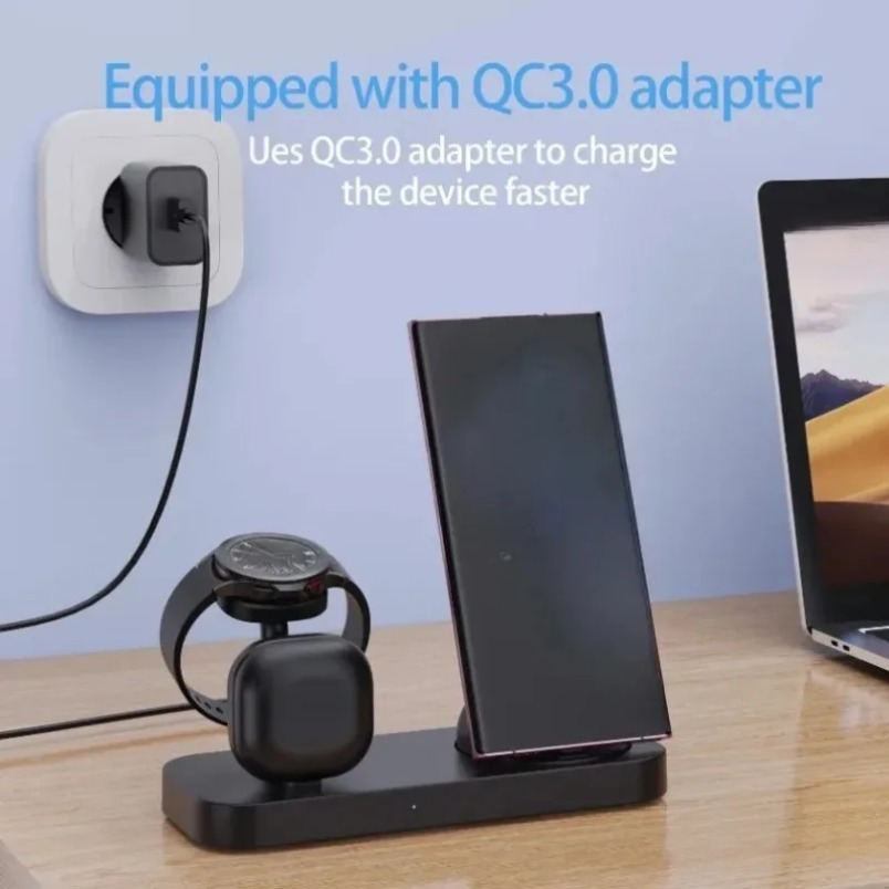 3 in 1 Wireless Charger Dual C - Wireless Charger Watch recension och pris